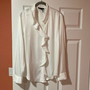 Donna Karan New York off white long sleeve blouse.  Mint condition